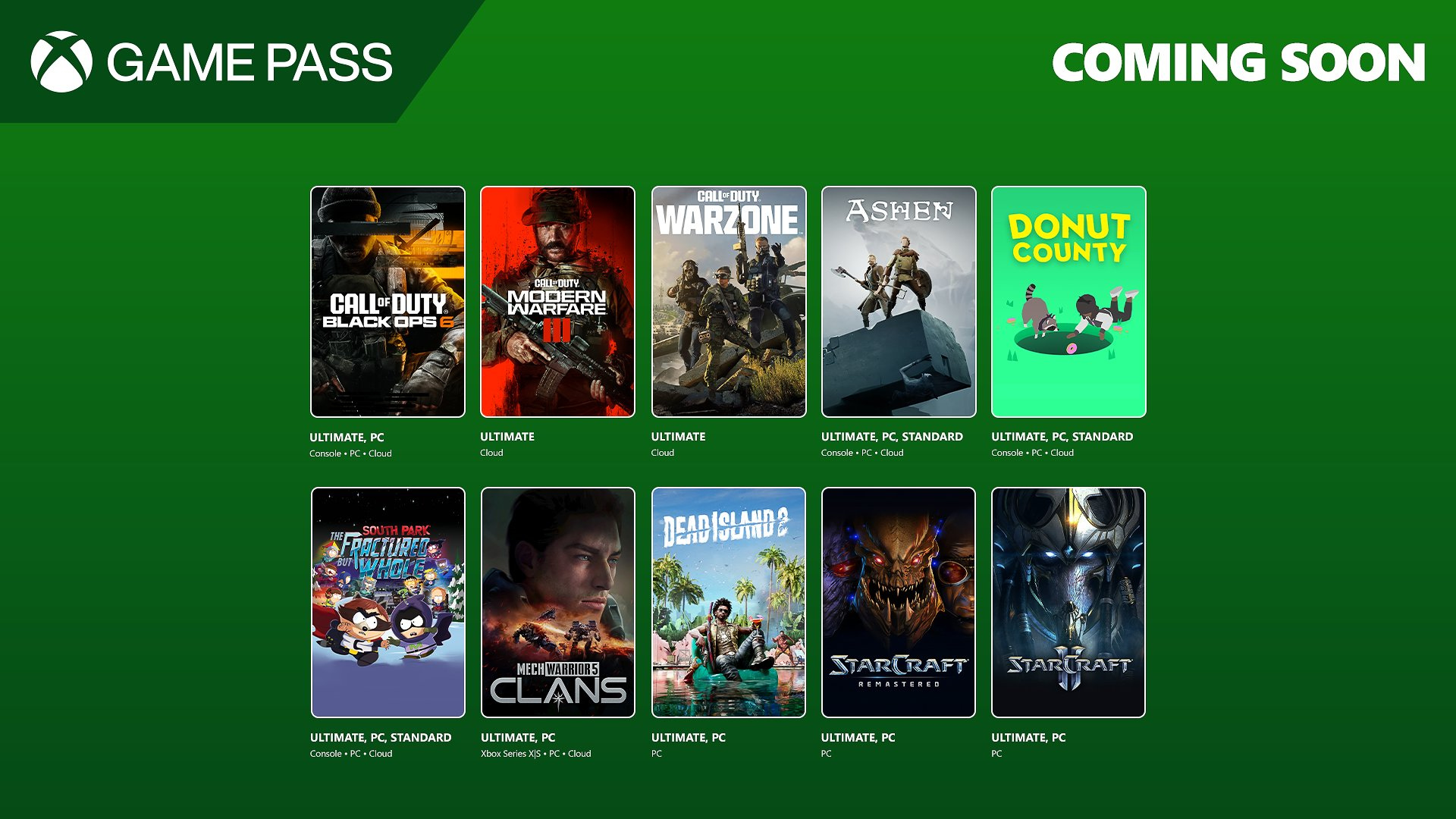 Xbox Game Pass Wave 2 遊戲將於 2024 年 10 月發布