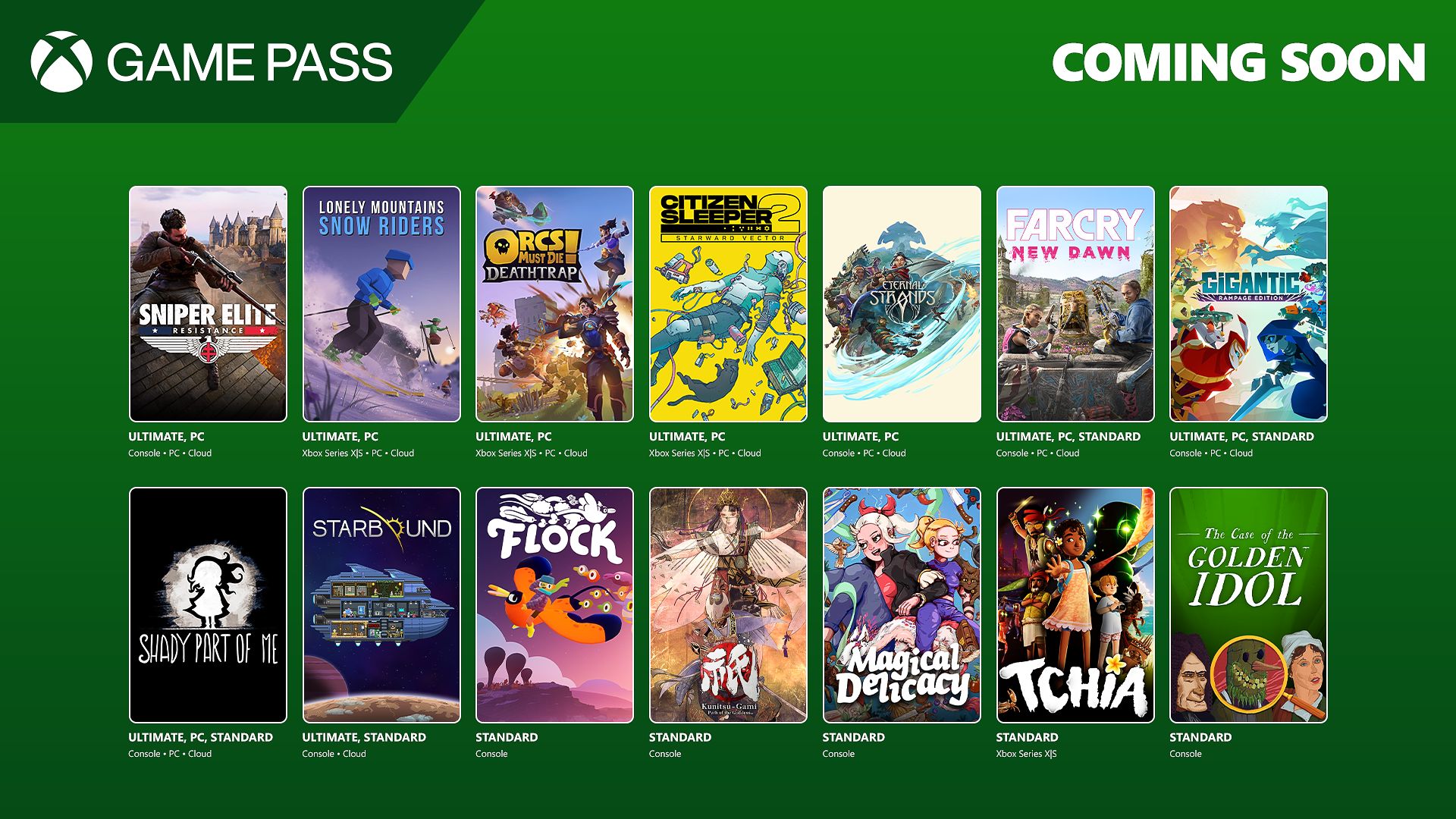 Xbox Game Pass 新增 Tchia、Kunitsu-Gami、Eternal Strands 等